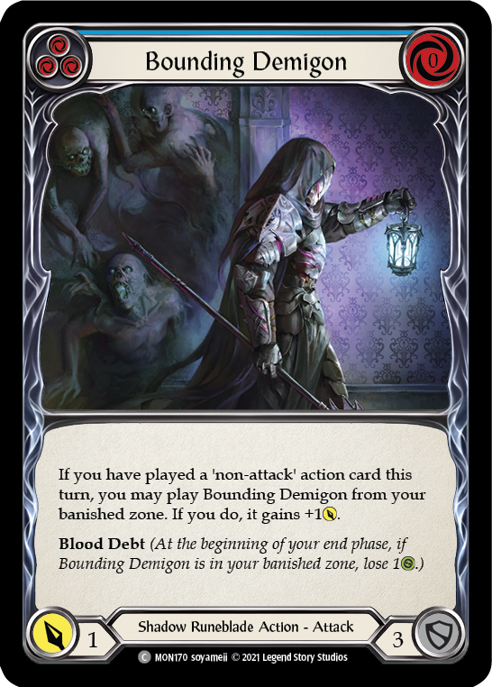 Bounding Demigon (Blue) [MON170] 1st Edition Normal | Good Games North