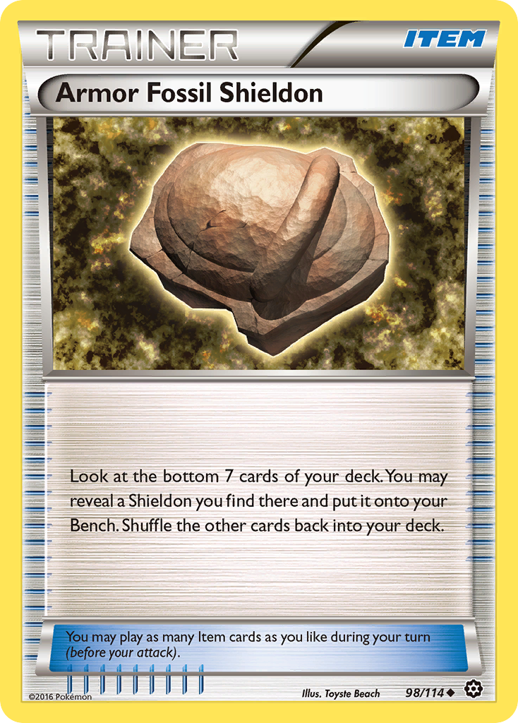 Armor Fossil Shieldon (98/114) [XY: Steam Siege] | Good Games North