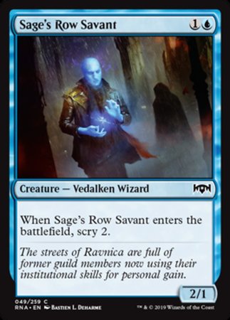 Sage's Row Savant [Ravnica Allegiance] | Good Games North
