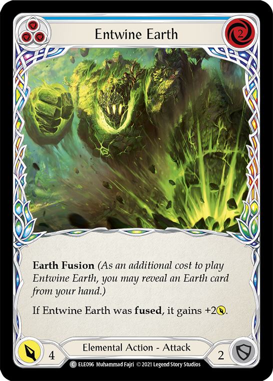 Entwine Earth (Blue) [ELE096] (Tales of Aria)  1st Edition Rainbow Foil | Good Games North