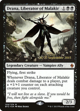 Drana, Liberator of Malakir [Battle for Zendikar Promos] | Good Games North