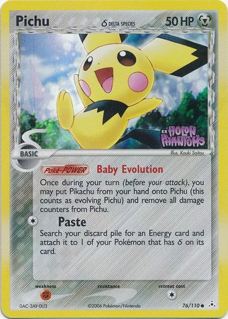Pichu (76/110) (Delta Species) (Stamped) [EX: Holon Phantoms] | Good Games North