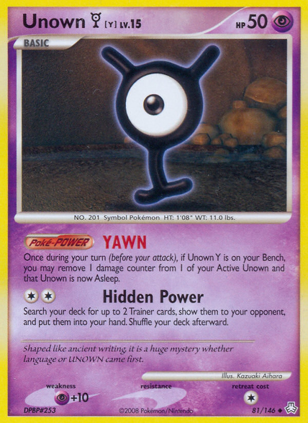 Unown Y (81/146) [Diamond & Pearl: Legends Awakened] | Good Games North