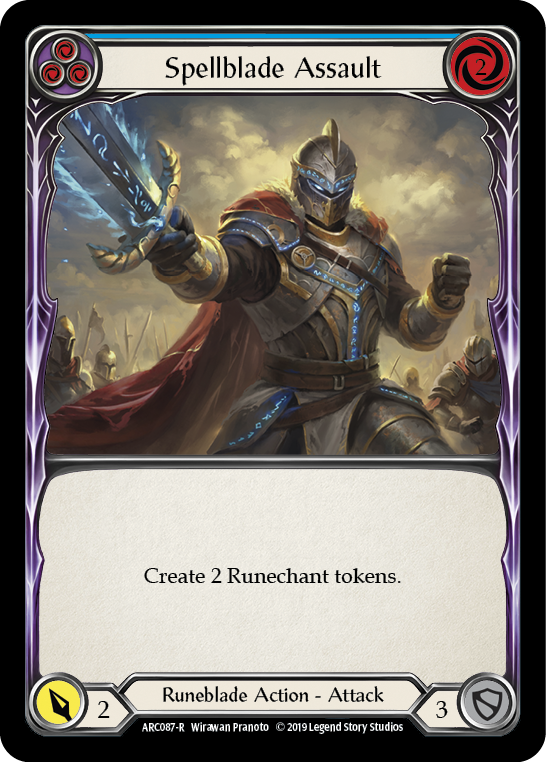 Spellblade Assault (Blue) [ARC087-R] 1st Edition Rainbow Foil | Good Games North