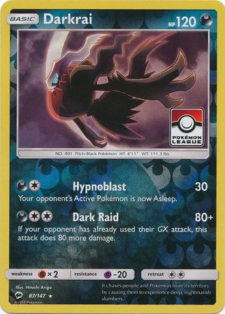 Darkrai (87/147) (League Promo) [Sun & Moon: Burning Shadows] | Good Games North