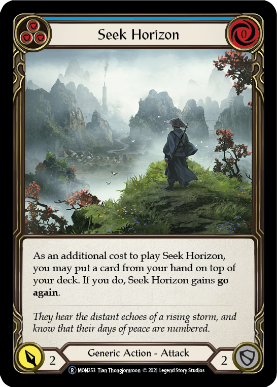 Seek Horizon (Blue) [U-MON253-RF] Unlimited Rainbow Foil | Good Games North