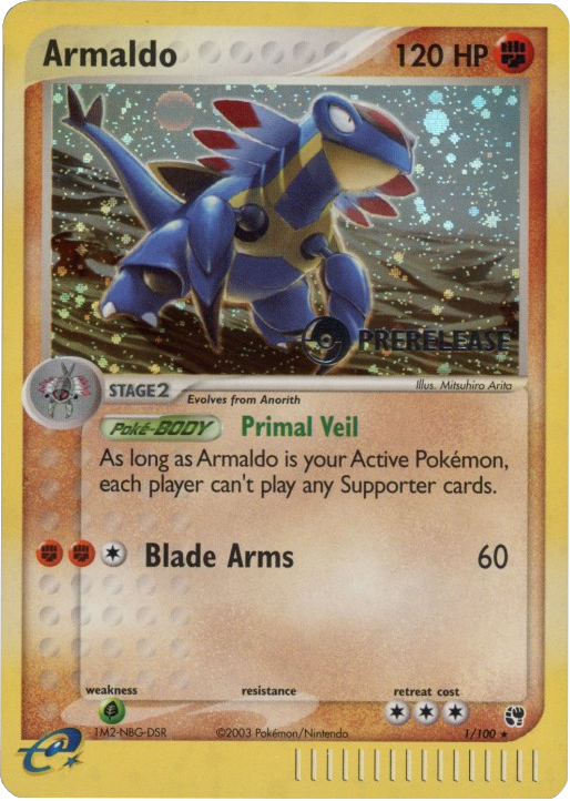 Armaldo (1/100) (Prerelease Promo) [EX: Sandstorm] | Good Games North