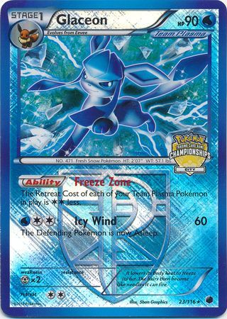 Glaceon (23/116) (City Championship Promo) [Black & White: Plasma Freeze] | Good Games North