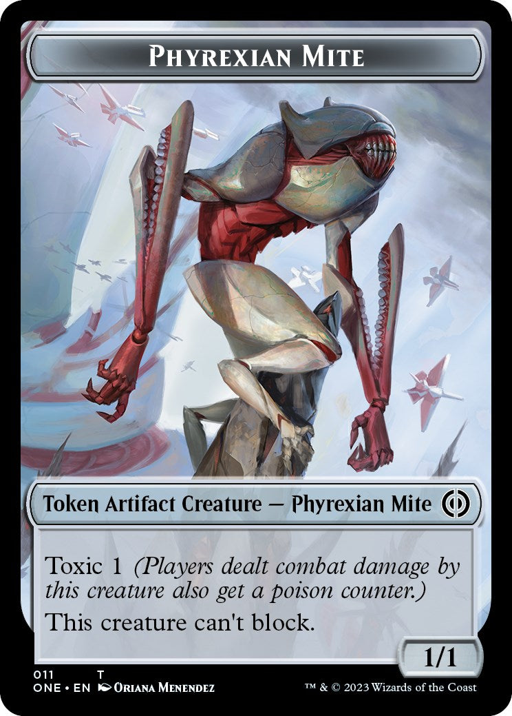 Phyrexian Mite // Phyrexian Insect Double-Sided Token [Phyrexia: All Will Be One Commander Tokens] | Good Games North