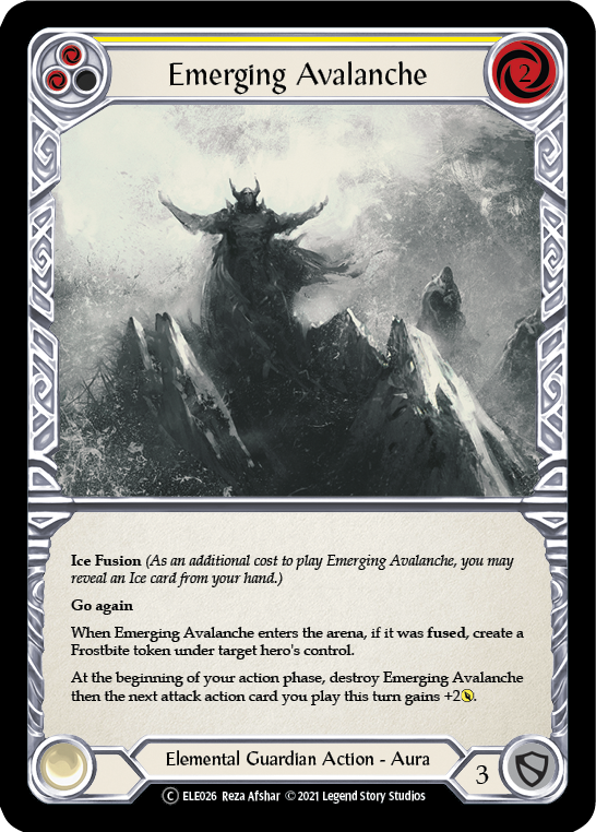 Emerging Avalanche (Yellow) [U-ELE026] Unlimited Rainbow Foil | Good Games North