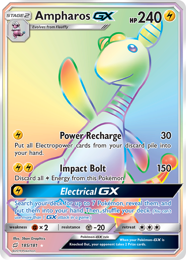 Ampharos GX (185/181) [Sun & Moon: Team Up] | Good Games North