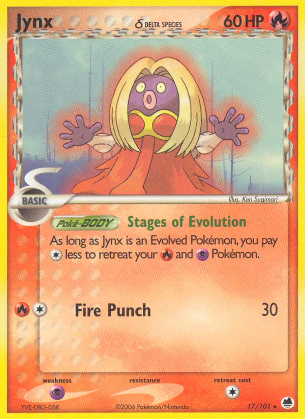 Jynx (17/101) (Delta Species) [EX: Dragon Frontiers] | Good Games North