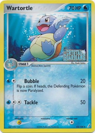 Wartortle (42/100) (Stamped) [EX: Crystal Guardians] | Good Games North