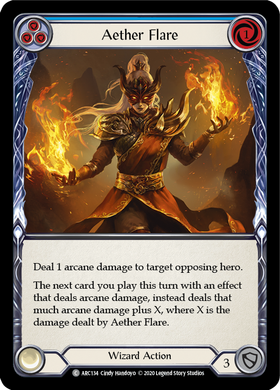 Aether Flare (Blue) [U-ARC134] Unlimited Rainbow Foil | Good Games North