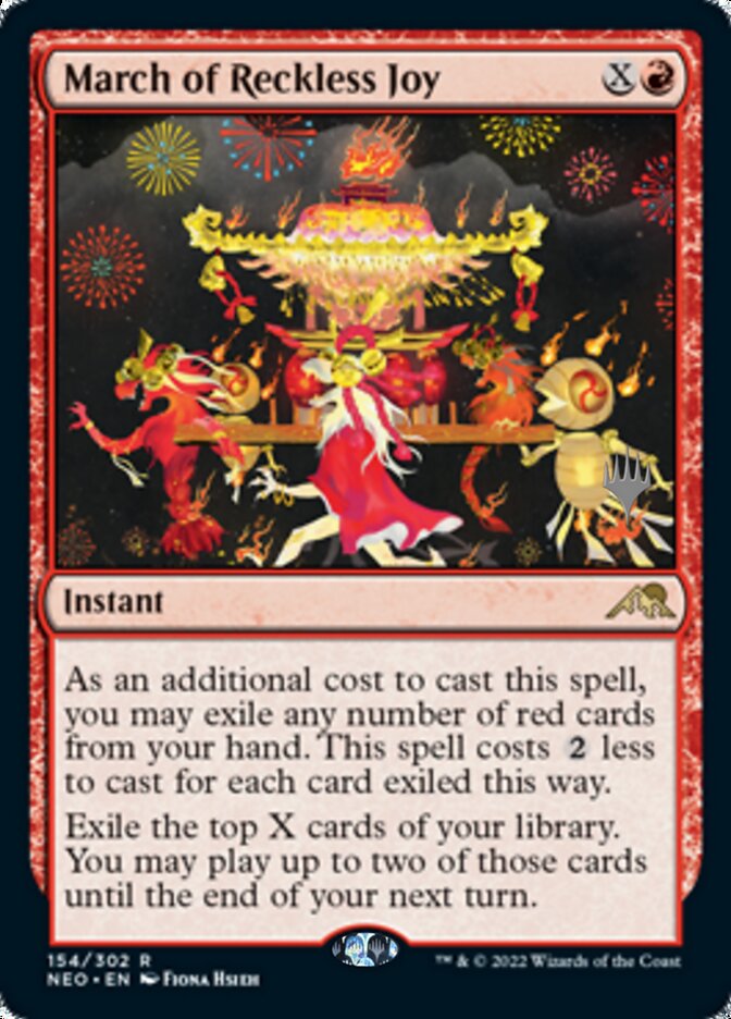 March of Reckless Joy (Promo Pack) [Kamigawa: Neon Dynasty Promos] | Good Games North