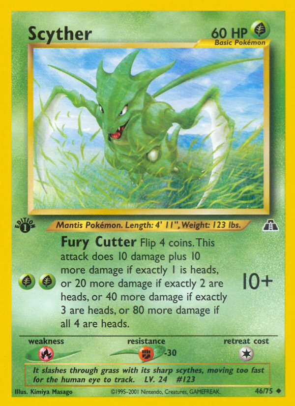 Scyther (46/75) [Neo Discovery 1st Edition] | Good Games North