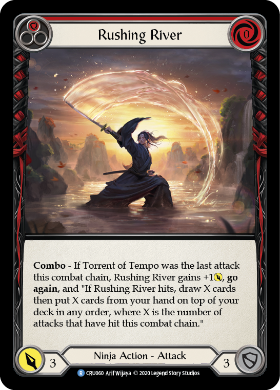 Rushing River (Red) [CRU060] 1st Edition Rainbow Foil | Good Games North