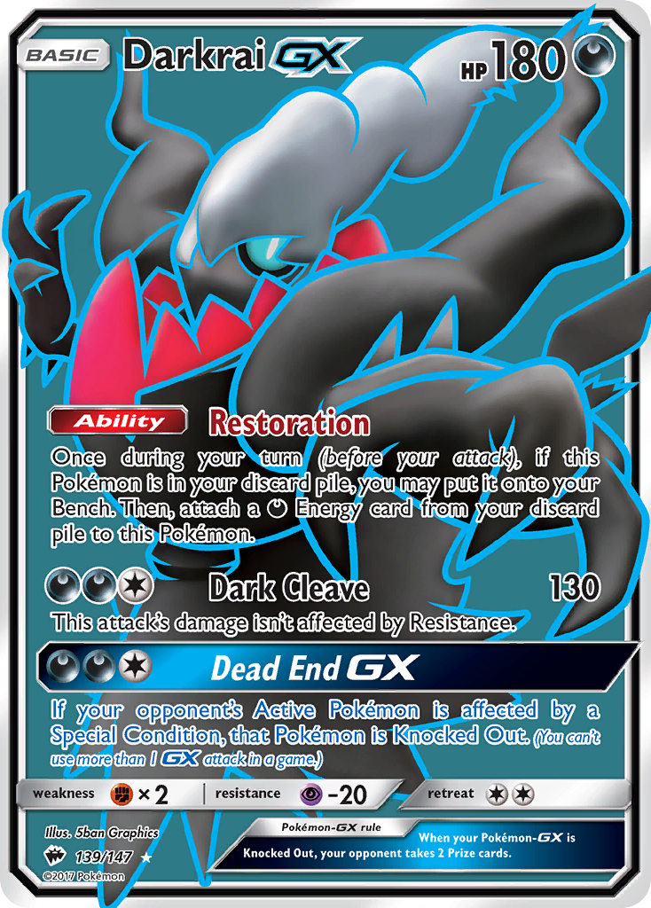 Darkrai GX (139/147) [Sun & Moon: Burning Shadows] | Good Games North