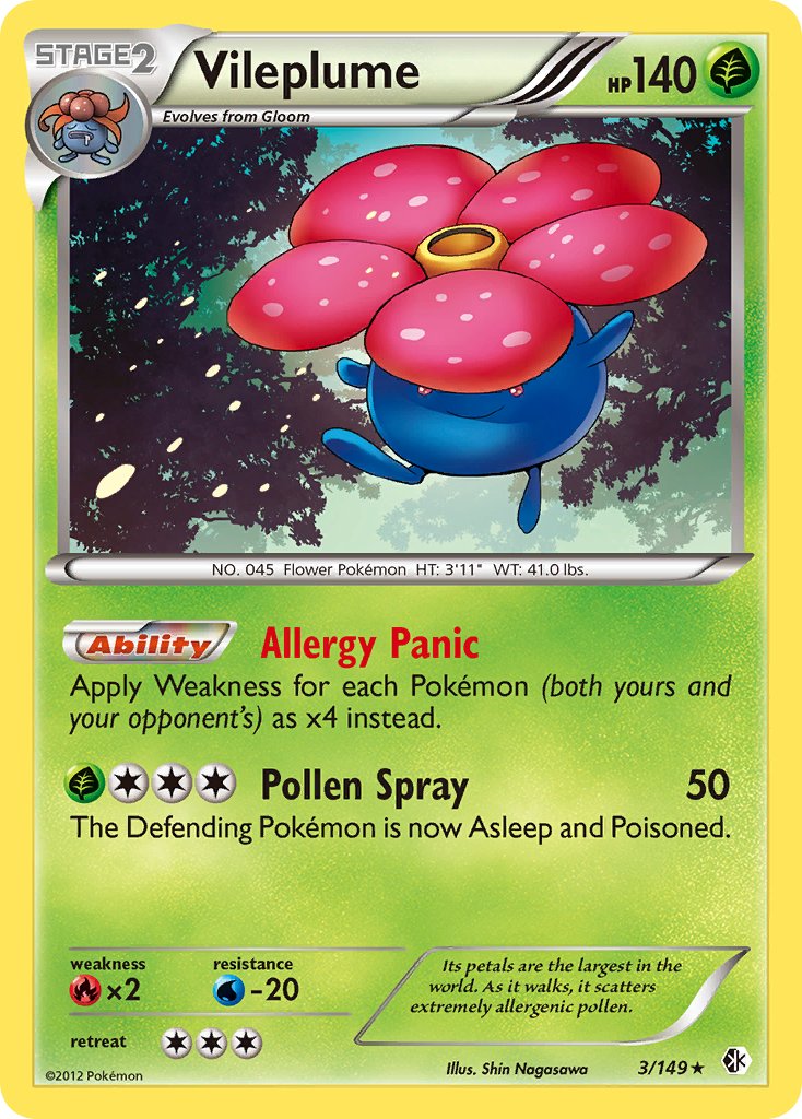 Vileplume (3/149) (Theme Deck Exclusive) [Black & White: Boundaries Crossed] | Good Games North