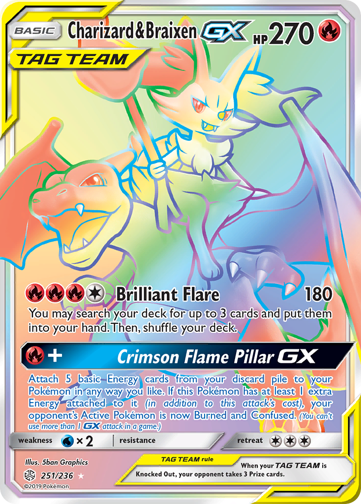 Charizard & Braixen GX (251/236) [Sun & Moon: Cosmic Eclipse] | Good Games North