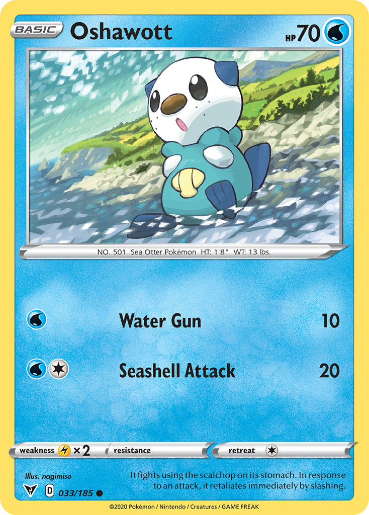 Oshawott (033/185) [Sword & Shield: Vivid Voltage] | Good Games North