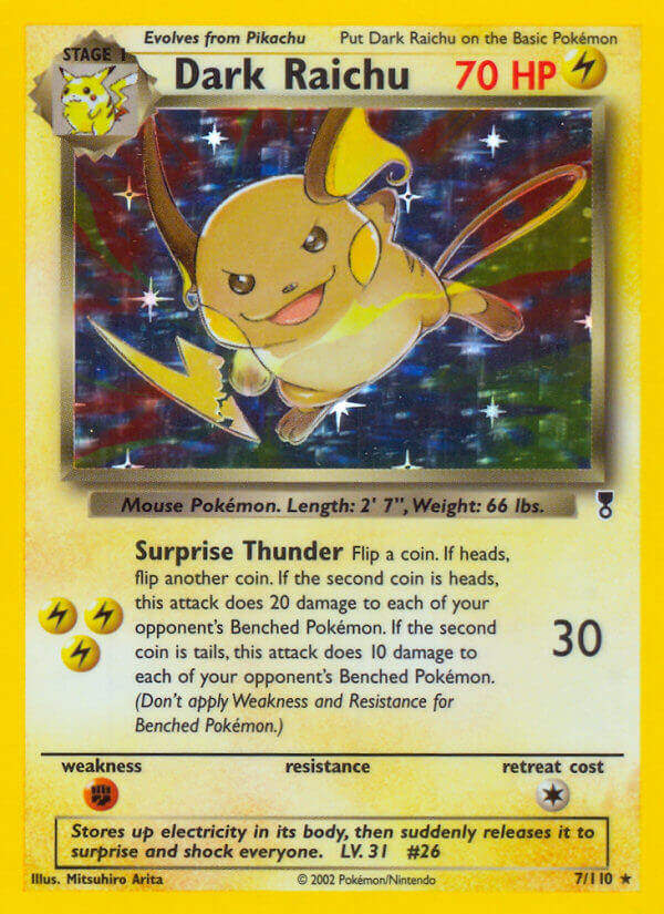 Dark Raichu (7/110) (WotC) (Theme Deck Exclusive) [Legendary Collection] | Good Games North