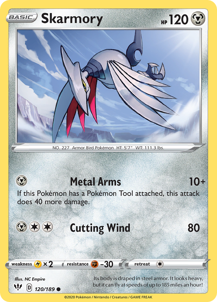 Skarmory (120/189) [Sword & Shield: Darkness Ablaze] | Good Games North