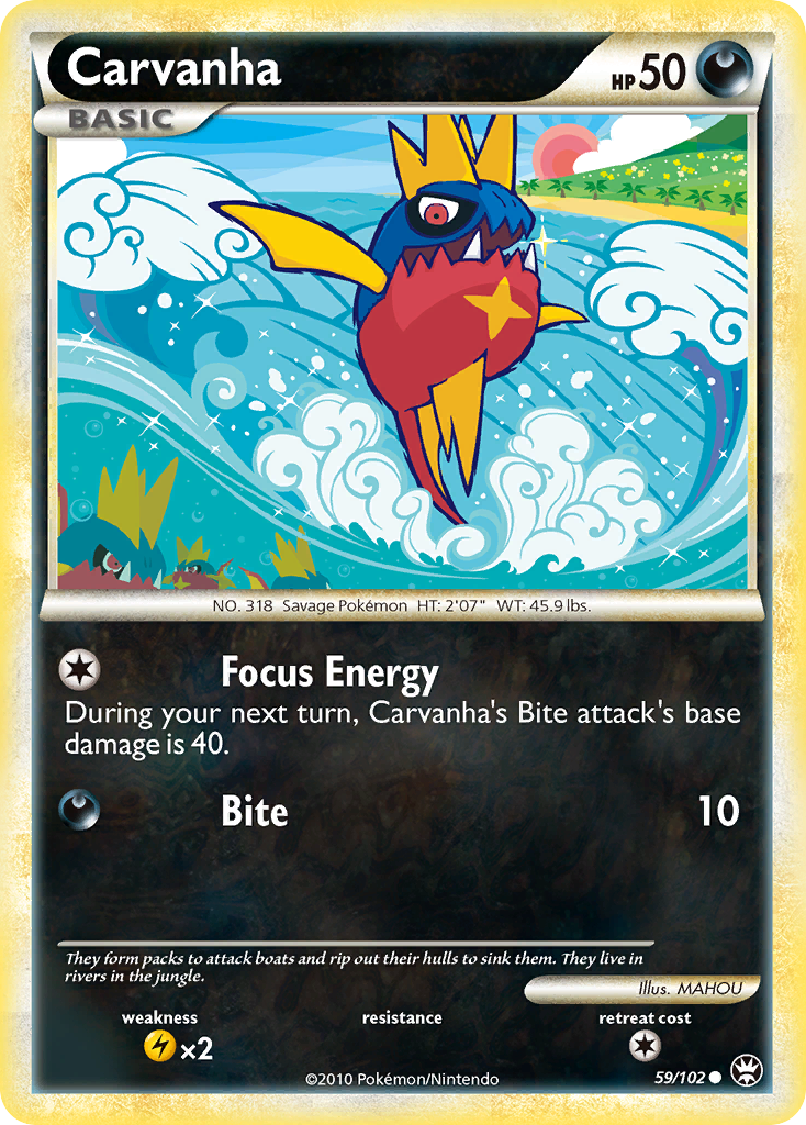 Carvanha (59/102) [HeartGold & SoulSilver: Triumphant] | Good Games North