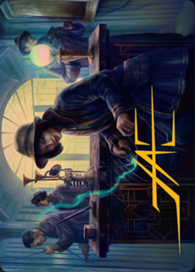 Wiretapping Art Card (Gold-Stamped Signature) [Streets of New Capenna Art Series] | Good Games North