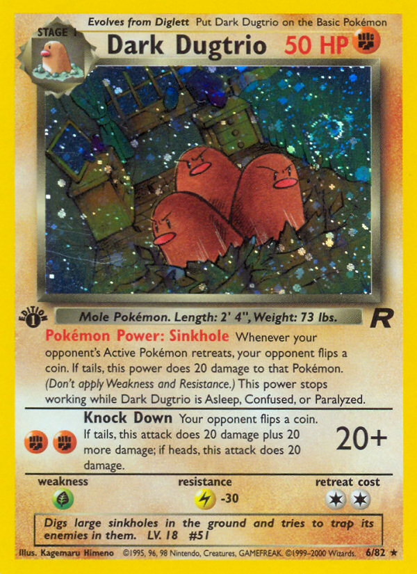 Dark Dugtrio (6/82) [Team Rocket 1st Edition] | Good Games North