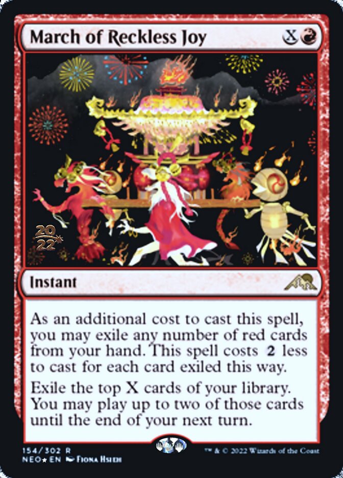 March of Reckless Joy [Kamigawa: Neon Dynasty Prerelease Promos] | Good Games North