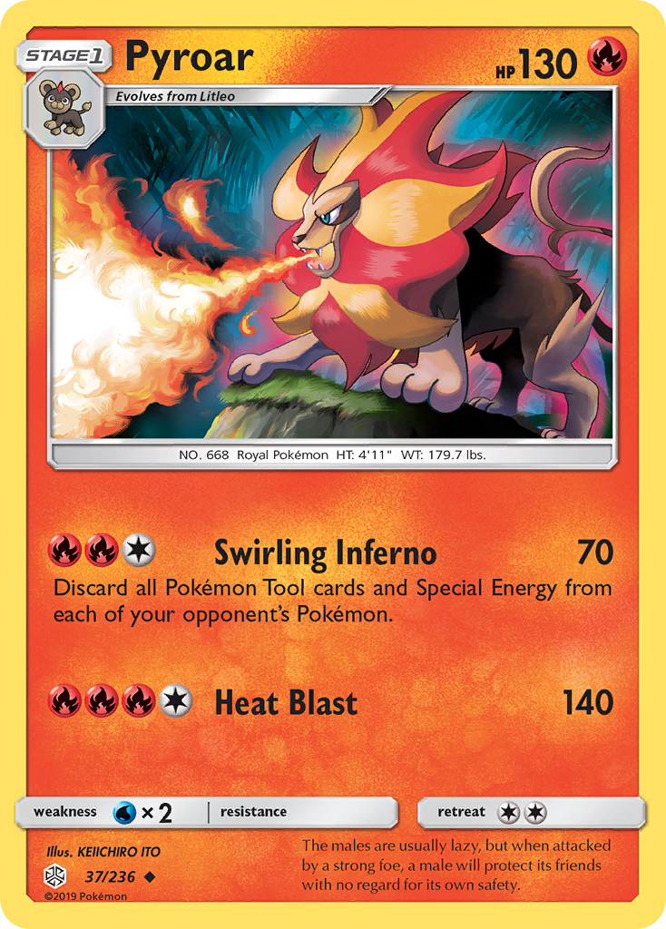 Pyroar (37/236) [Sun & Moon: Cosmic Eclipse] | Good Games North