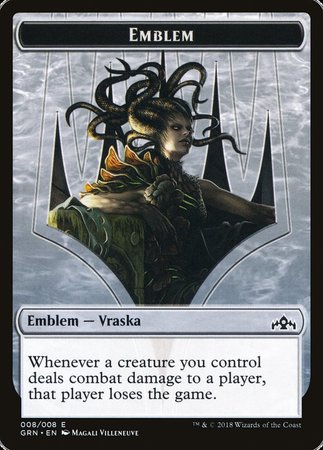 Emblem - Vraska, Golgari Queen [Guilds of Ravnica Tokens] | Good Games North