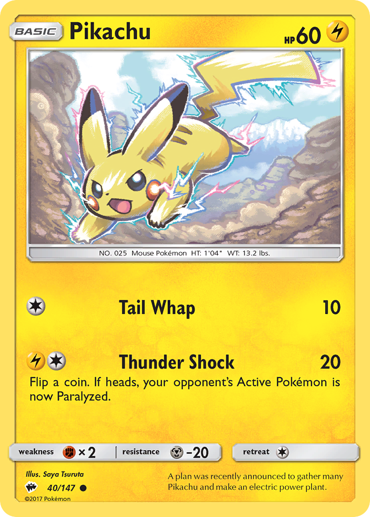Pikachu (40/147) [Sun & Moon: Burning Shadows] | Good Games North