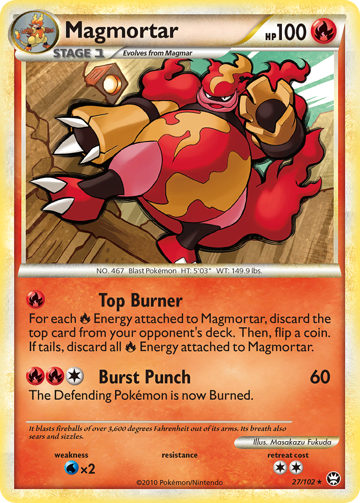 Magmortar (27/102) [HeartGold & SoulSilver: Triumphant] | Good Games North