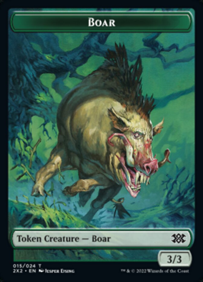Boar // Vampire Double-sided Token [Double Masters 2022 Tokens] | Good Games North