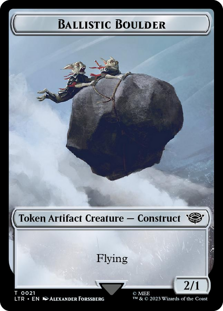 Ballistic Boulder // Food (0023) Double-Sided Token (Surge Foil) [The Lord of the Rings: Tales of Middle-Earth Tokens] | Good Games North