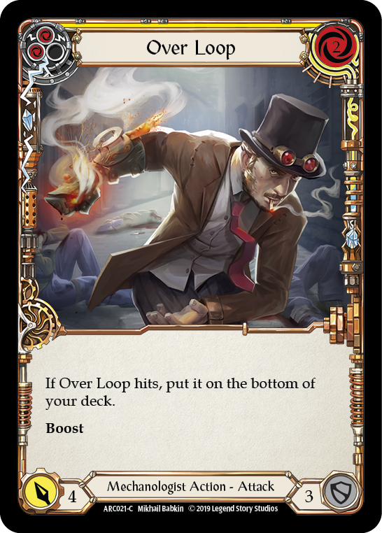 Over Loop (Yellow) [ARC021-C] 1st Edition Rainbow Foil | Good Games North