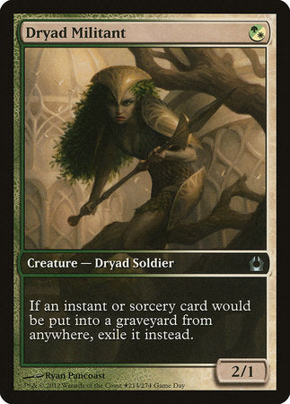 Dryad Militant [Return to Ravnica Promos] | Good Games North