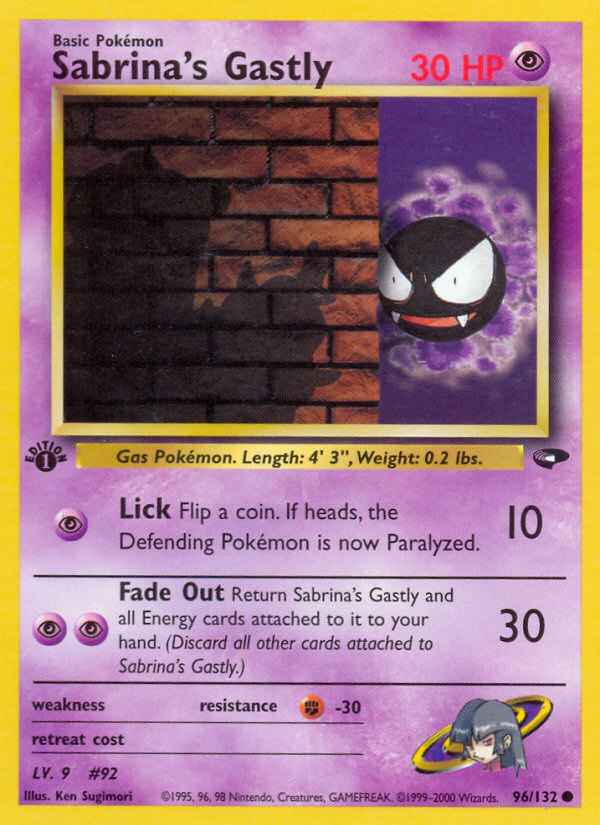 Sabrina's Gastly (96/132) [Gym Challenge 1st Edition] | Good Games North