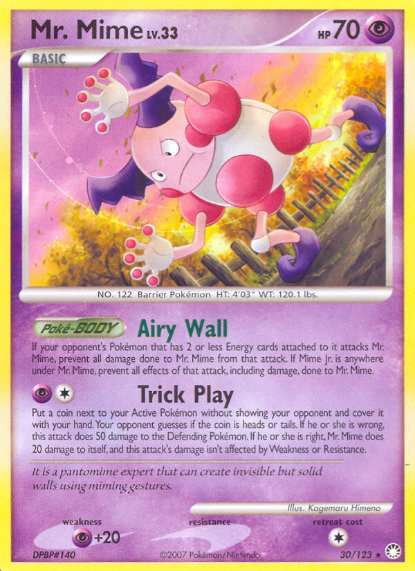 Mr. Mime (30/123) [Diamond & Pearl: Mysterious Treasures] | Good Games North