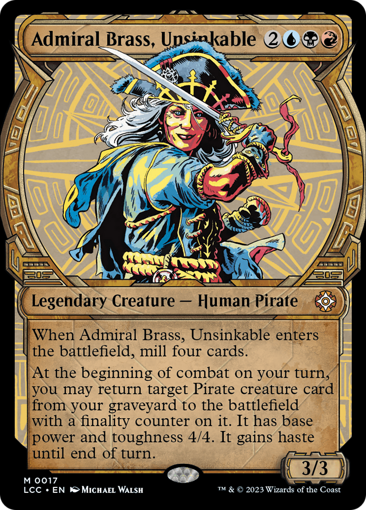 Admiral Brass, Unsinkable (Showcase) [The Lost Caverns of Ixalan Commander] | Good Games North