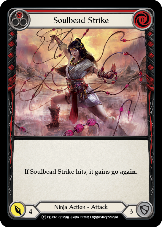 Soulbead Strike (Red) [U-CRU066-RF] Unlimited Rainbow Foil | Good Games North
