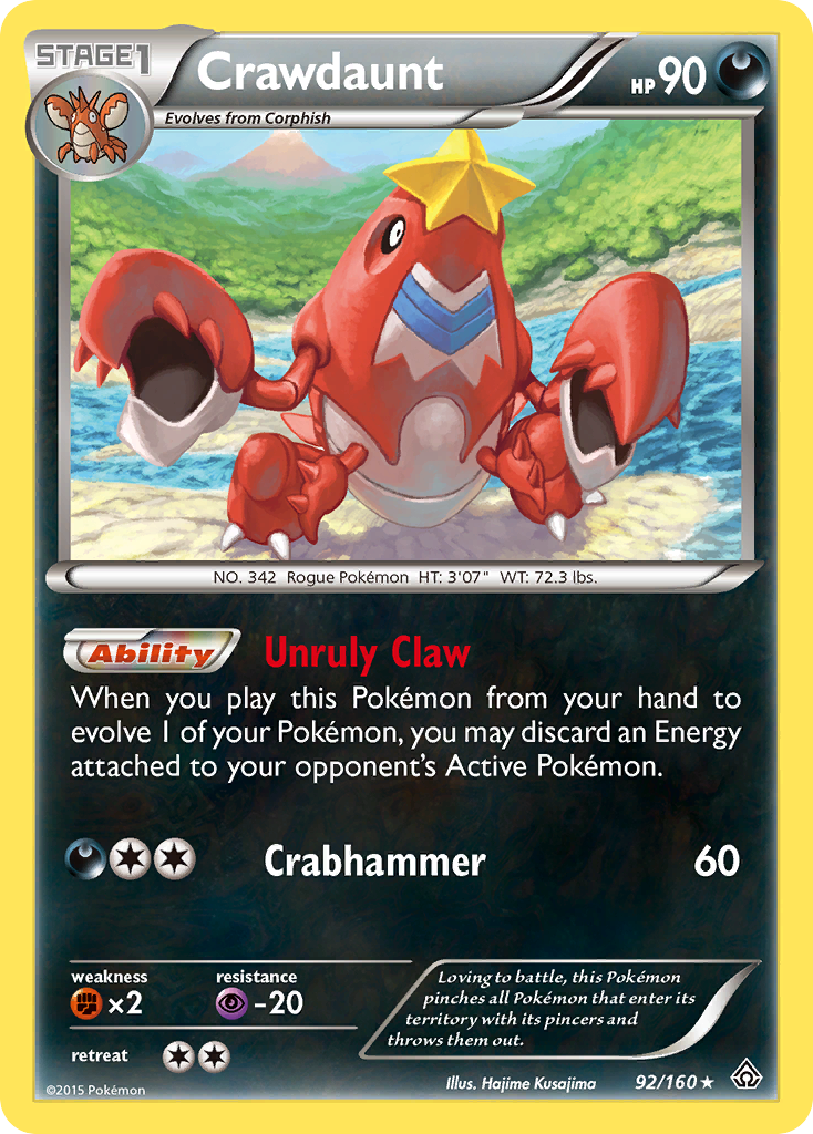 Crawdaunt (92/160) [XY: Primal Clash] | Good Games North