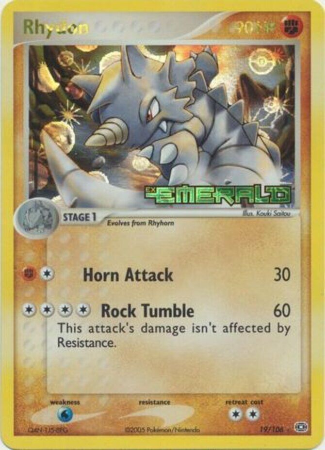 Rhydon (19/106) (Stamped) [EX: Emerald] | Good Games North