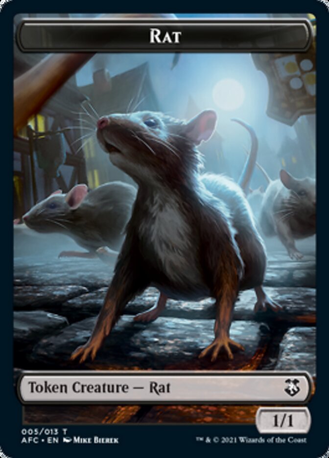 Rat // Zombie Double-sided Token [Dungeons & Dragons: Adventures in the Forgotten Realms Commander Tokens] | Good Games North