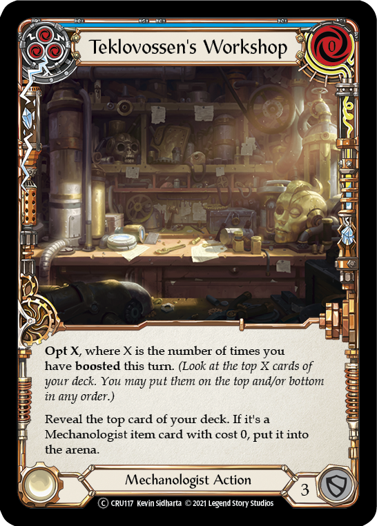 Teklovossen's Workshop (Blue) [U-CRU117-RF] Unlimited Rainbow Foil | Good Games North