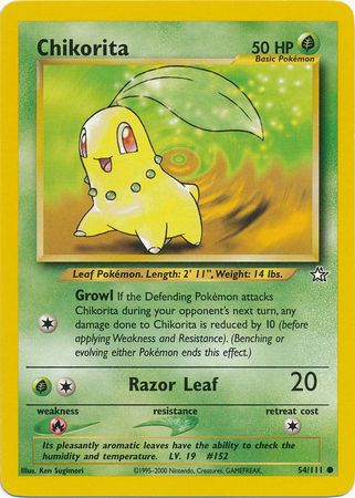 Chikorita (54/111) [Neo Genesis Unlimited] | Good Games North