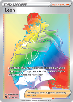 Leon (195/185) [Sword & Shield: Vivid Voltage] | Good Games North