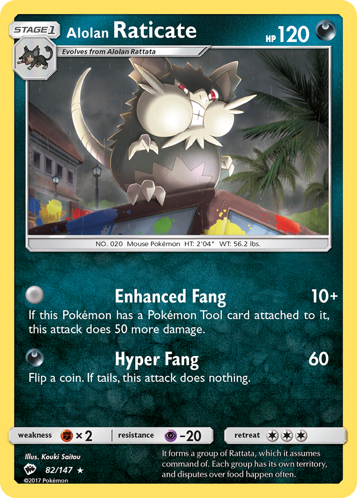 Alolan Raticate (82/147) [Sun & Moon: Burning Shadows] | Good Games North